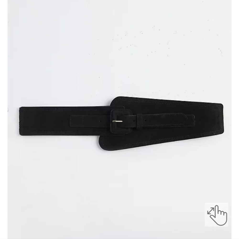 🆕️STRETCH WAIST BELT - FAUX SUEDE BLACK